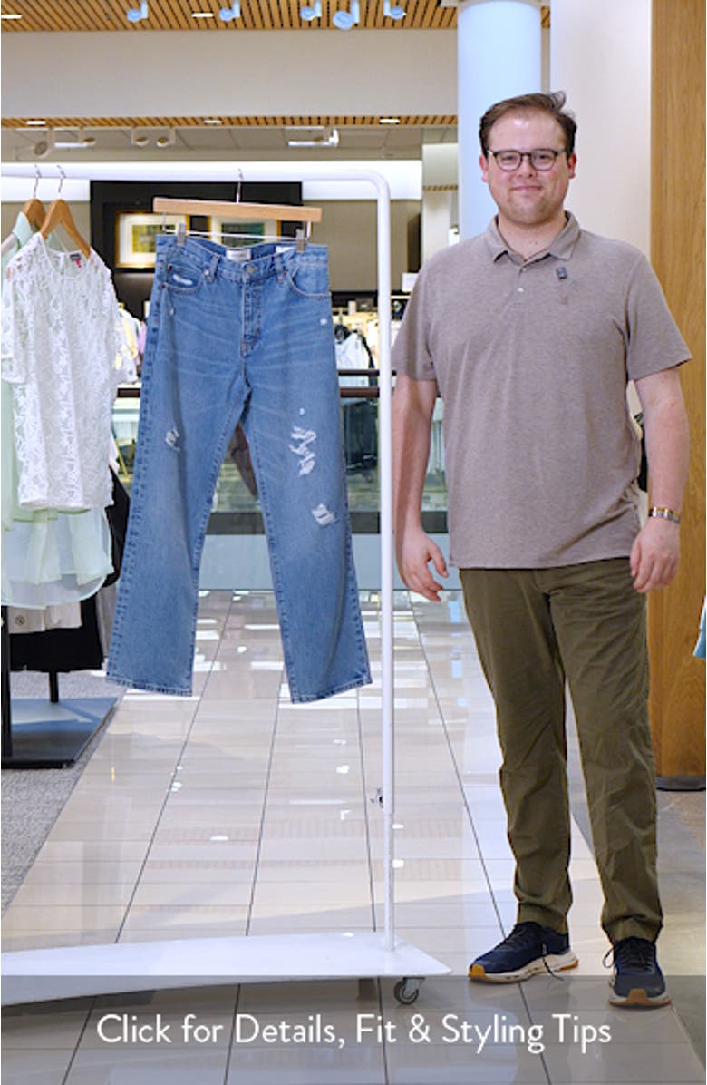 The Hang Ripped Ankle Straight Leg Jeans, sales video thumbnail