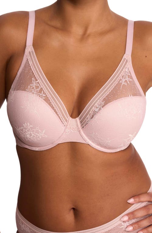 Natori Women's Love Lace Full-figure Underwire T-shirt Bra 731351 In Pink Pearl/warm White