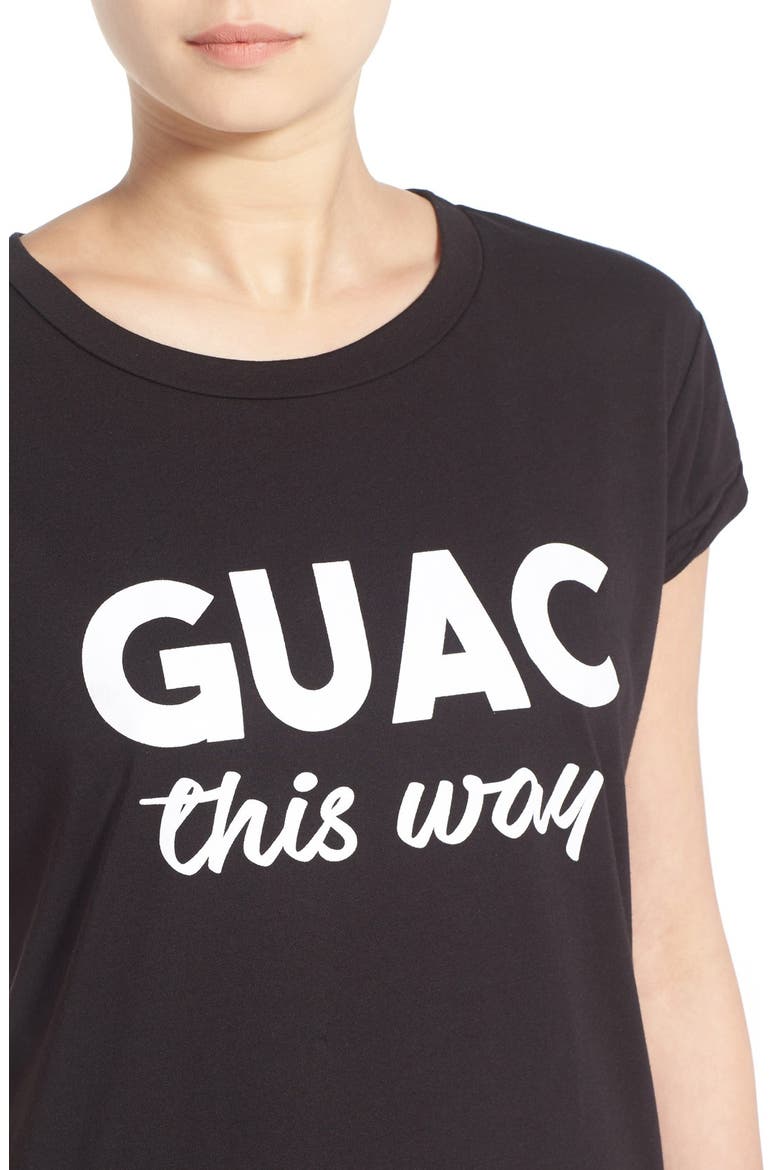 'Guac This Way' Graphic Tee, Alternate, color, BLACK