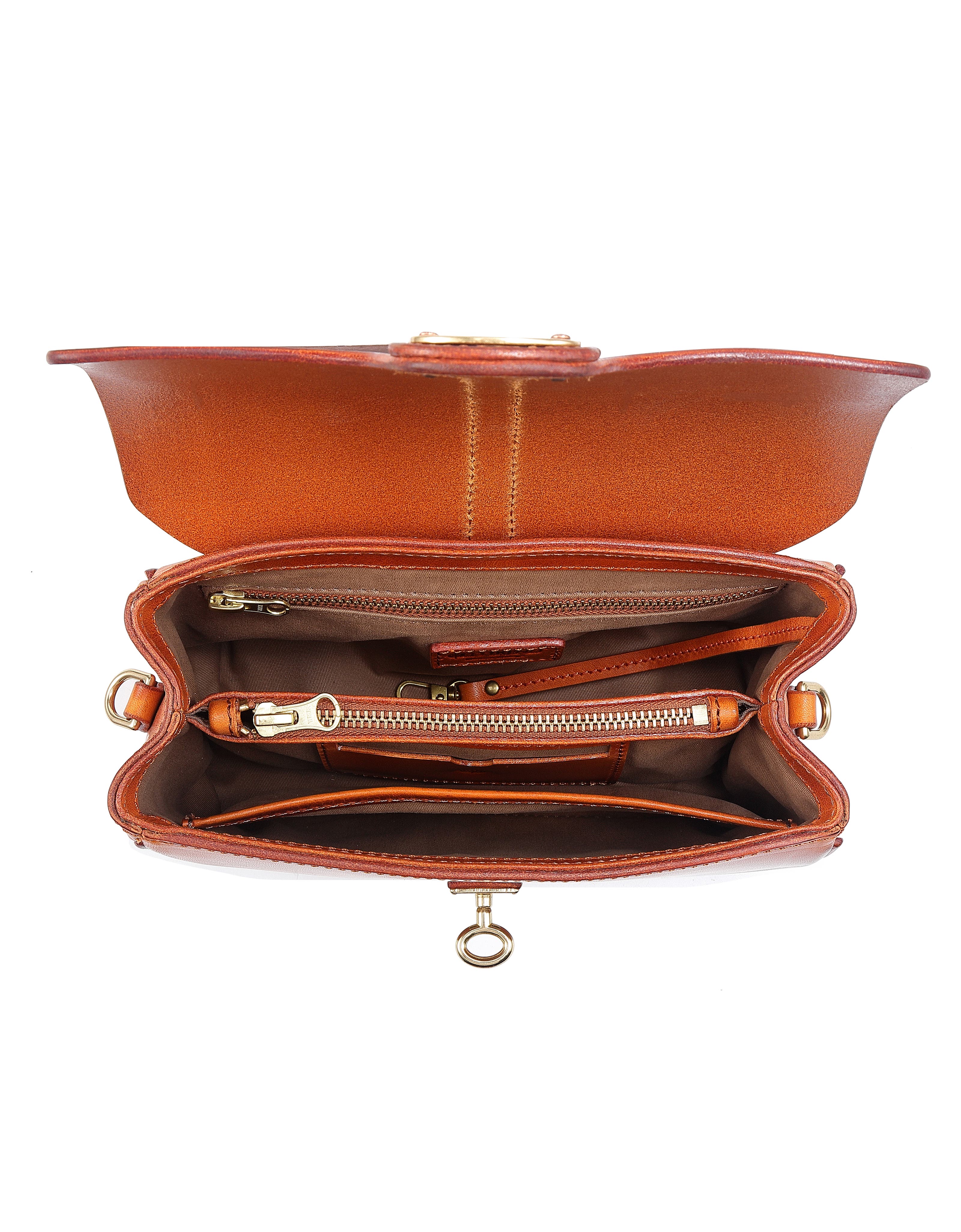 Laurel Genuine Leather Vintage Slim Crossbody, Alternate, color, Caramel