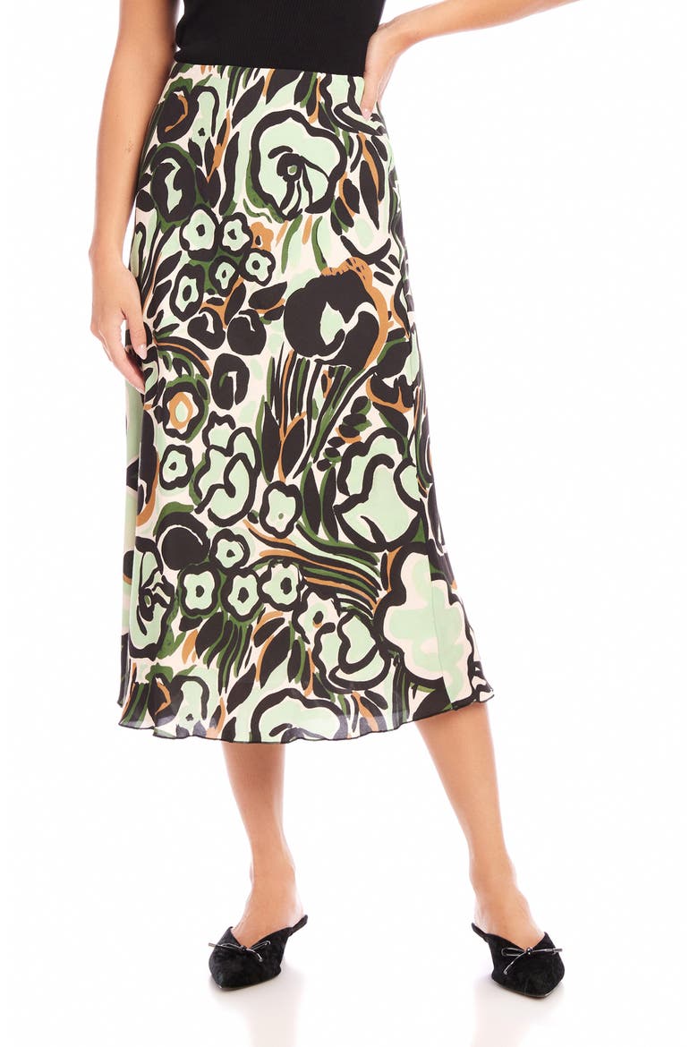 Mia Bias Cut Midi Skirt, Main, color, PRINT