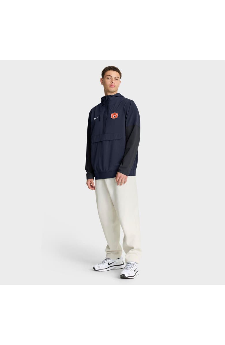 Nike Men's Nike Navy Auburn Tigers Anorak Half-Zip Hoodie Jacket, Alternate, color, Navy