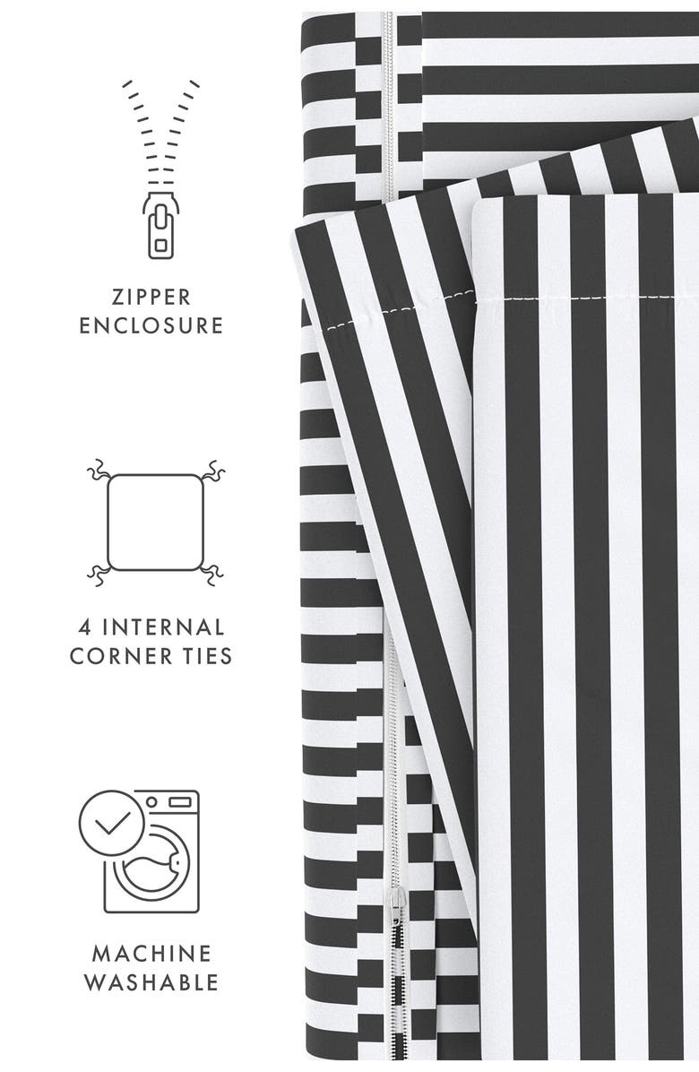 HOMESPUN IENJOY HOME Premium Ultra Soft Ribbon Pattern 3-Piece Duvet Cover Set, Alternate, color, Gray