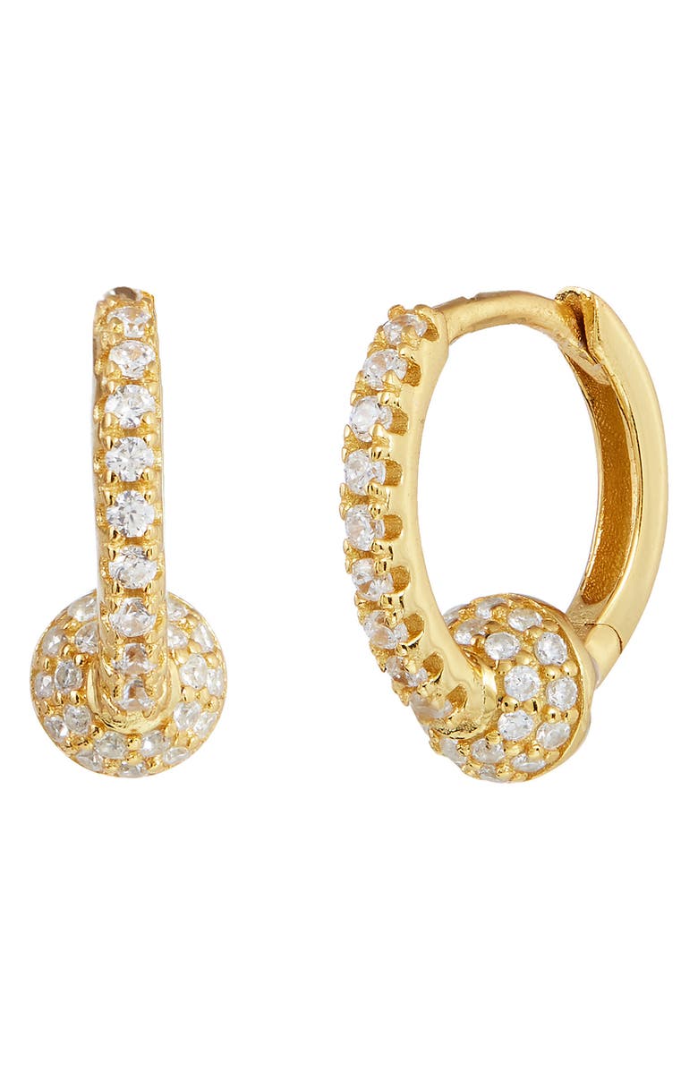 SAVVY CIE JEWELS CZ Huggie Hoop Earrings, Main, color, 