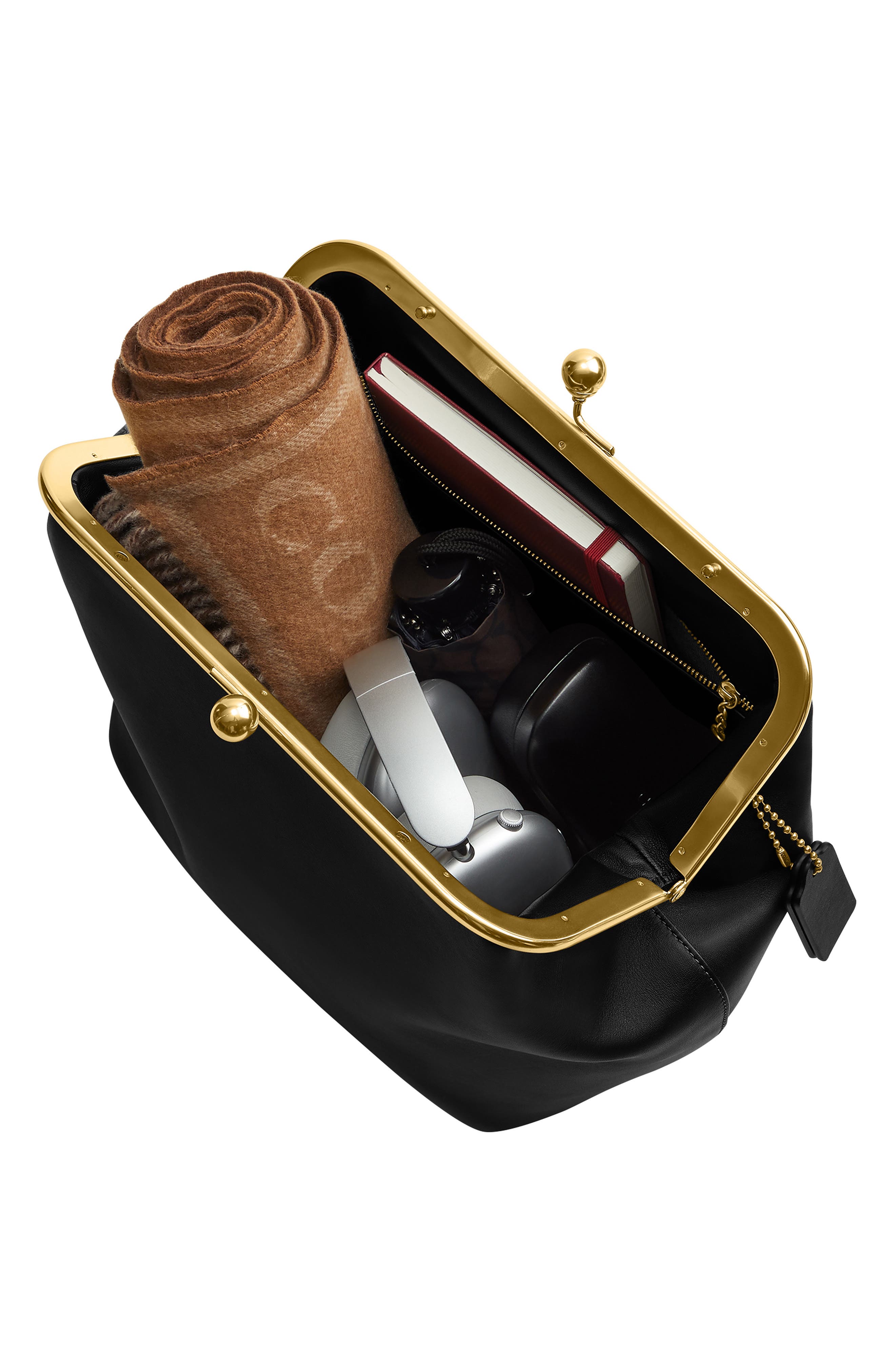 COACH Kisslock Glovetanned Leather Frame Bag (Women) | Nordstrom