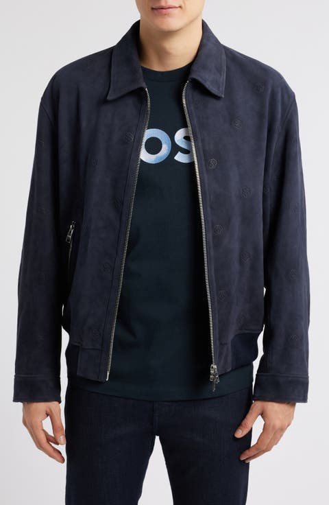 Merwyn Embossed Leather Jacket