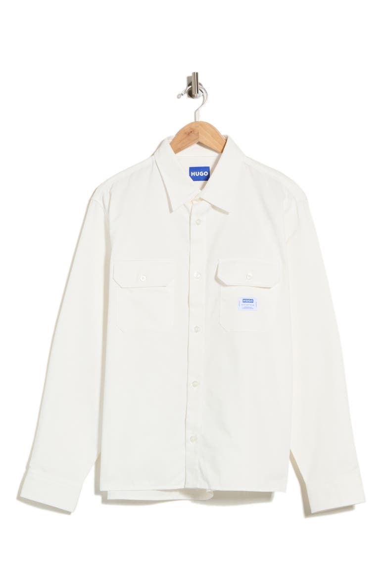Ekynone Cotton Twill Button-Up Shirt, Main, color, OPEN WHITE
