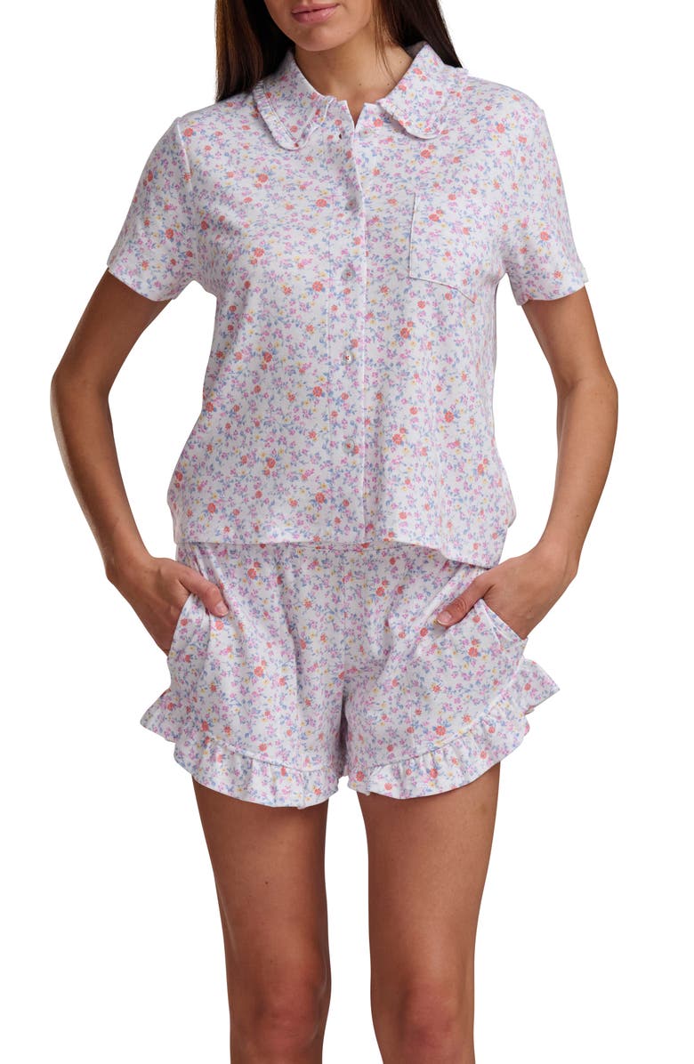 Splendid Ruffle Collar Short Pajamas, Alternate, color,