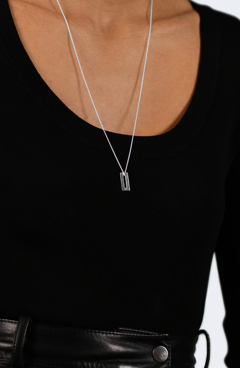 le gramme 1.5G Reversible Sterling Silver Pendant Necklace, Alternate, color,