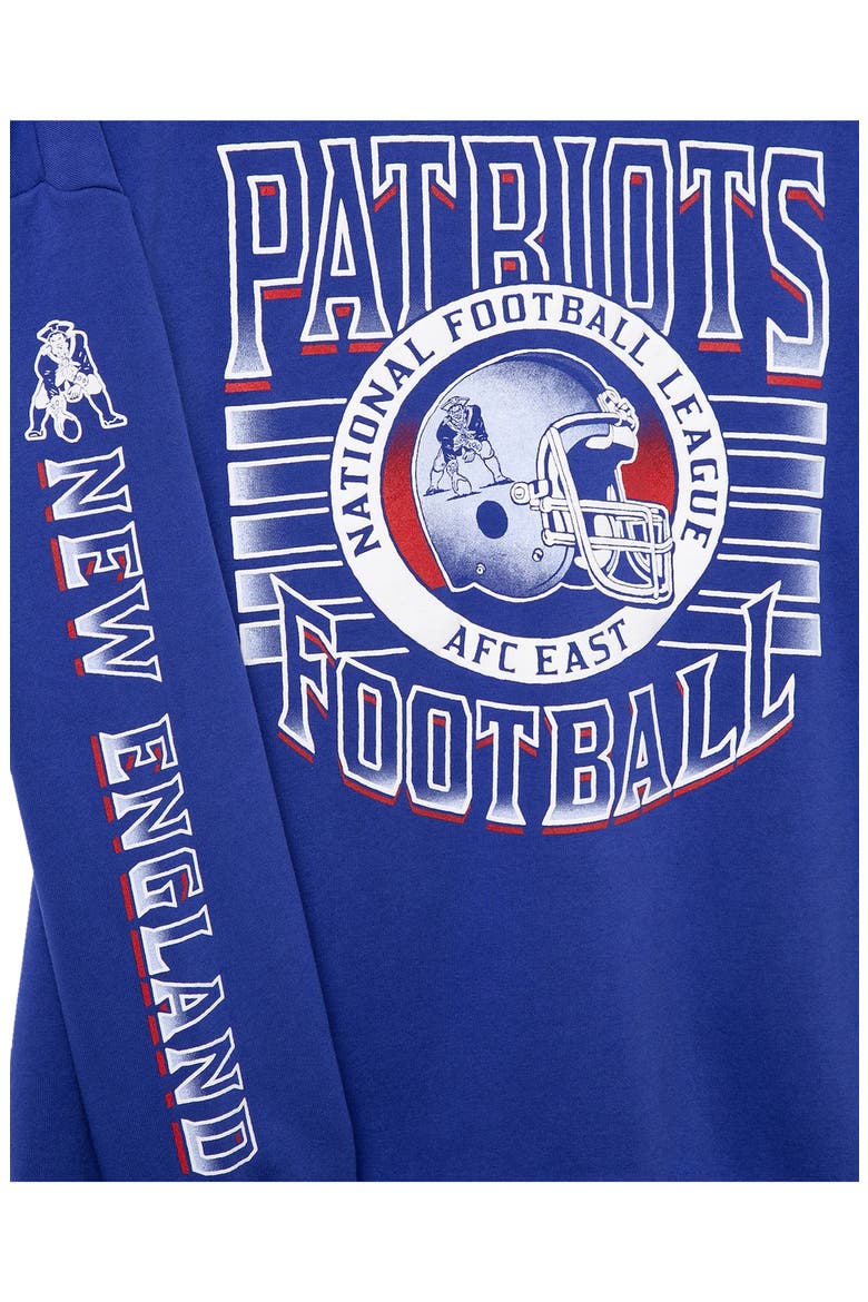 New England Patriots Striped Rib Fleece Sweatshirt, Alternate, color, LIBERTY