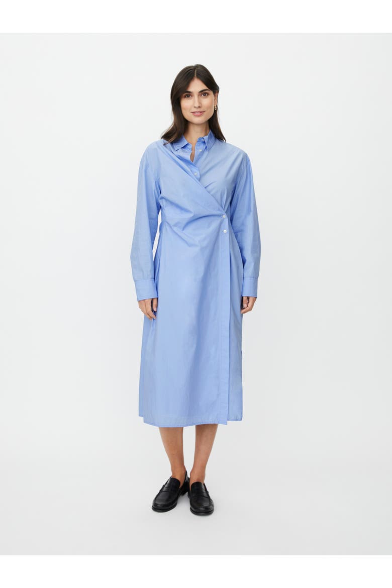MaNeylora Wrap Midi Shirt Dress, Main, color, Hydrangea