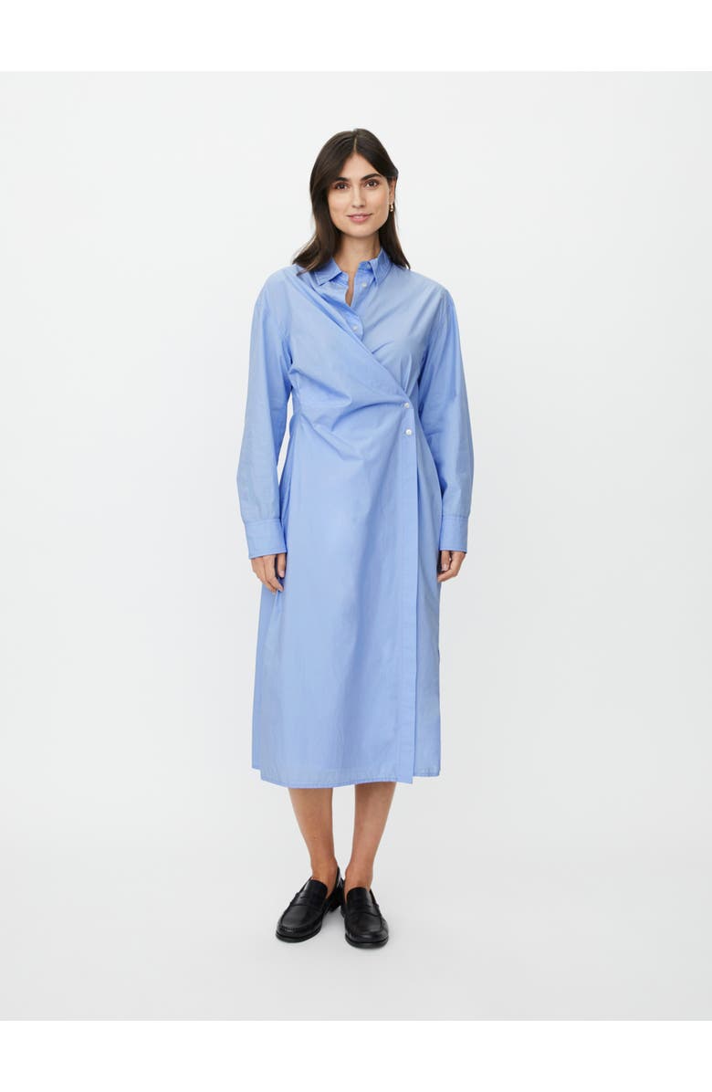 Masai Copenhagen MaNeylora Wrap Midi Shirt Dress, Main, color, Hydrangea