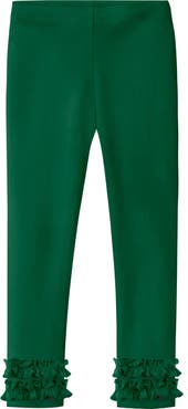 CITY THREADS Baby Girls Soft 100% Cotton Ruffle Leggings