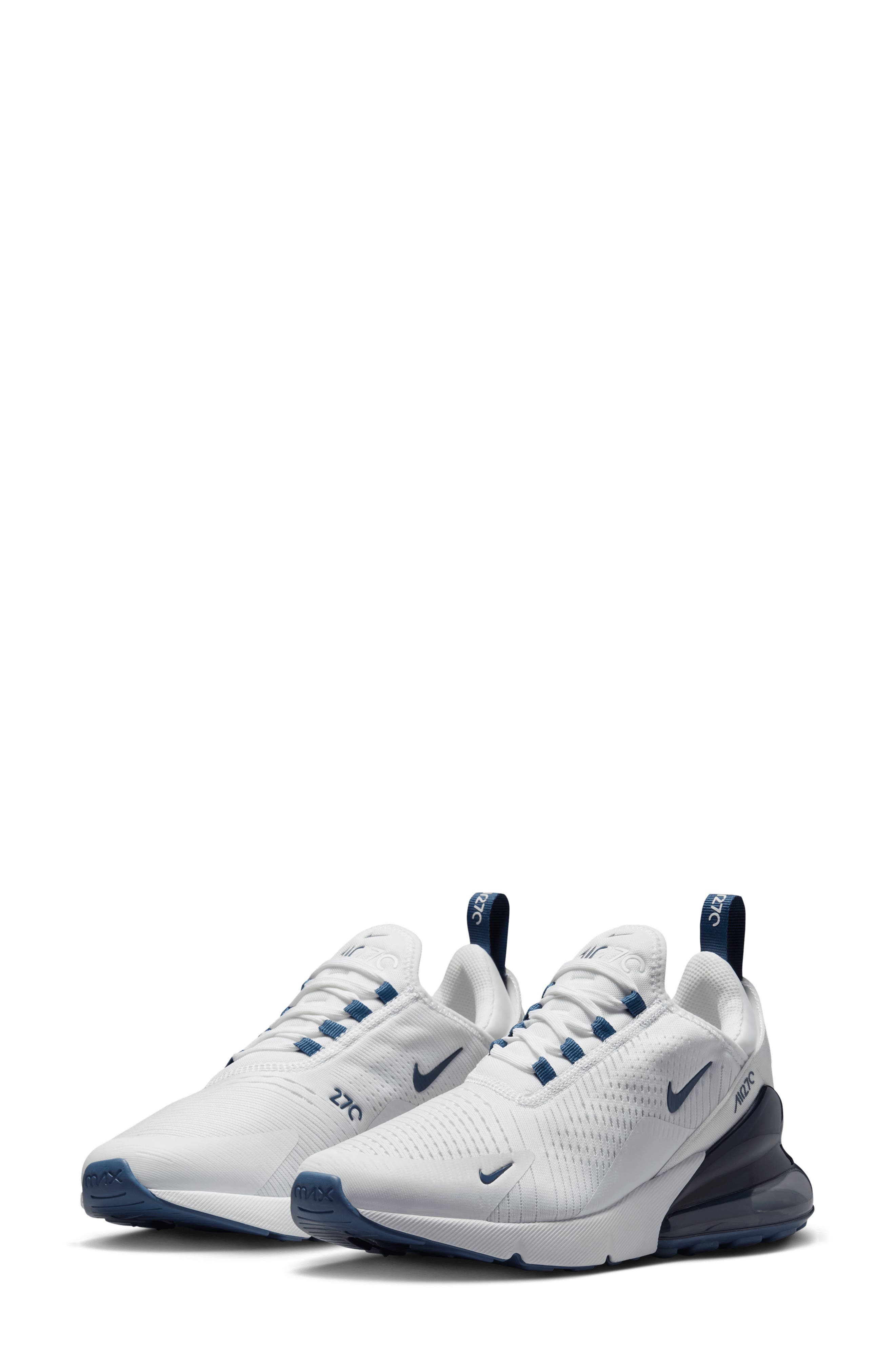 Air Max 270 Sneaker, Main, color, NEW SLATE/ WHITE/ WHITE