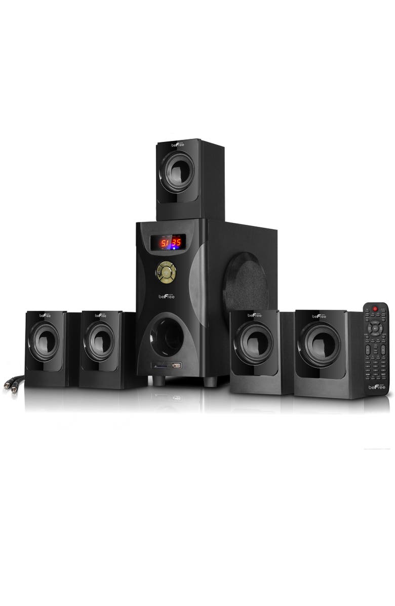 Befree Sound 5.1 Bluetooth Channel Surround Sound Speaker System, Main, color, Black