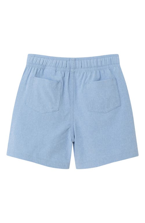 Andy & Evan Kids' Frozen Treats Print Short Sleeve Cotton Button-up Shirt & Drawstring Shorts Set In Chambray