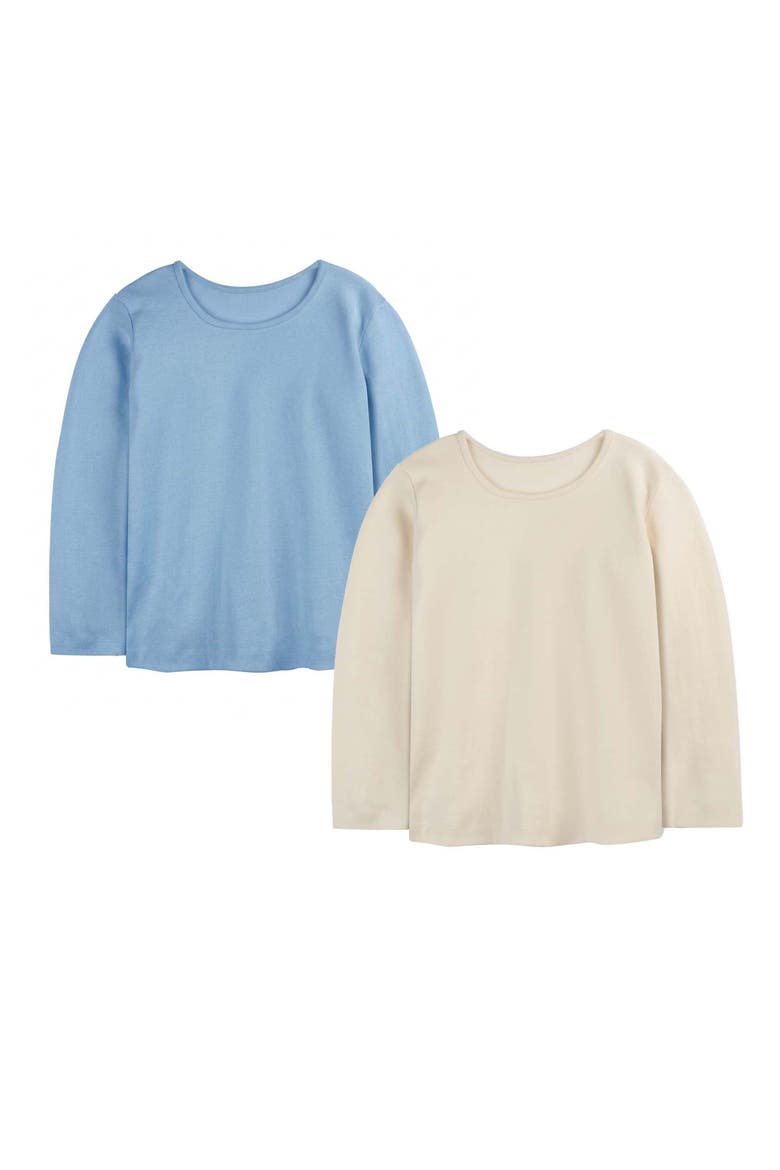 Rib Knit Long Sleeve 2 Pack, Main, color, Chambray & Ivory