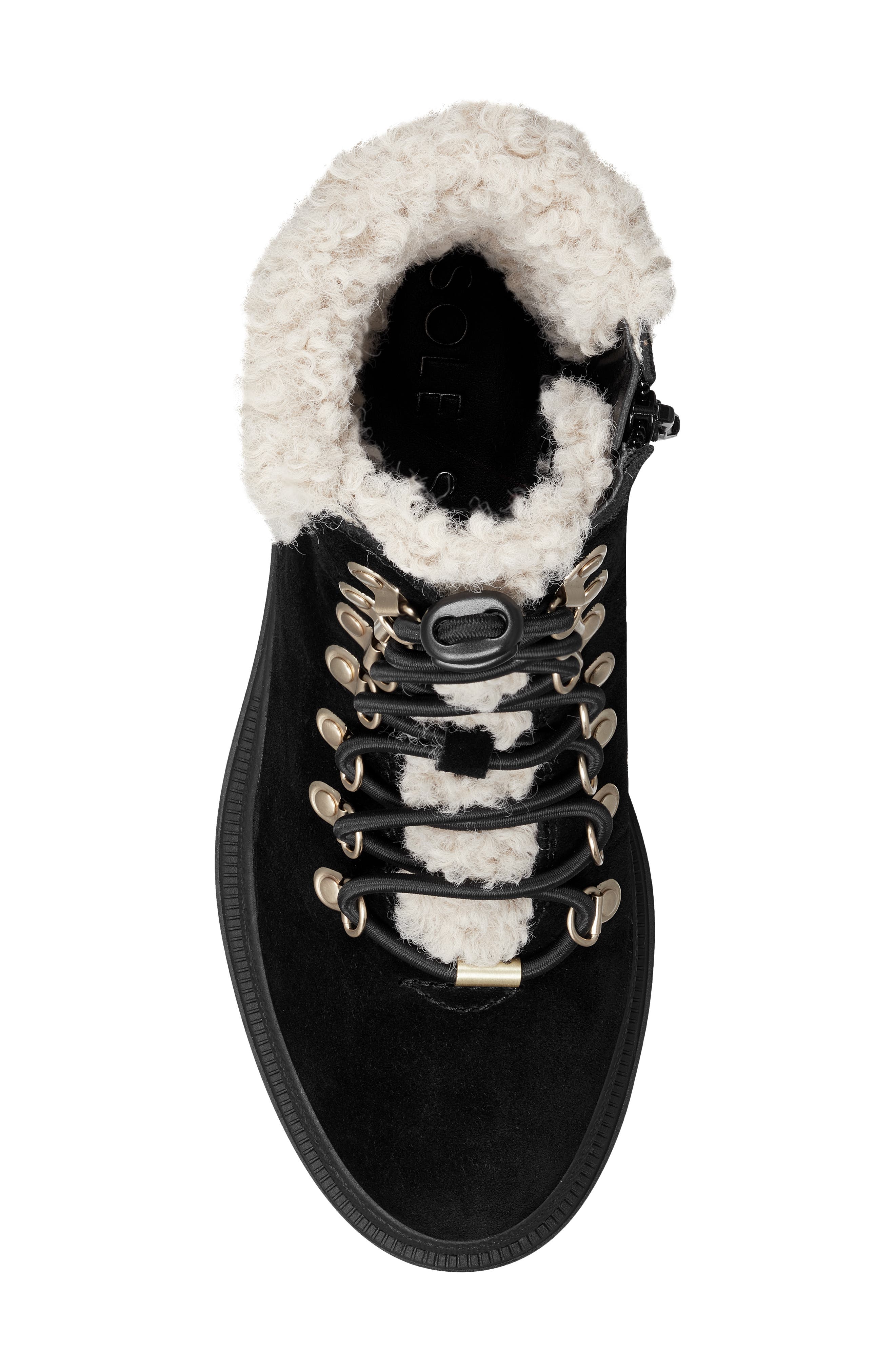 Sole Society Eavan Faux Shearling Bootie, Alternate, color, 
