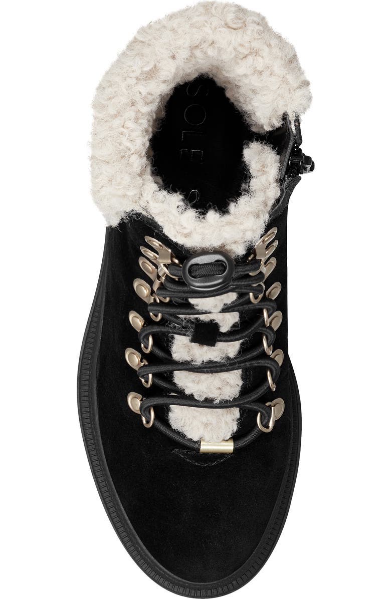 Sole Society Eavan Faux Shearling Bootie, Alternate, color,