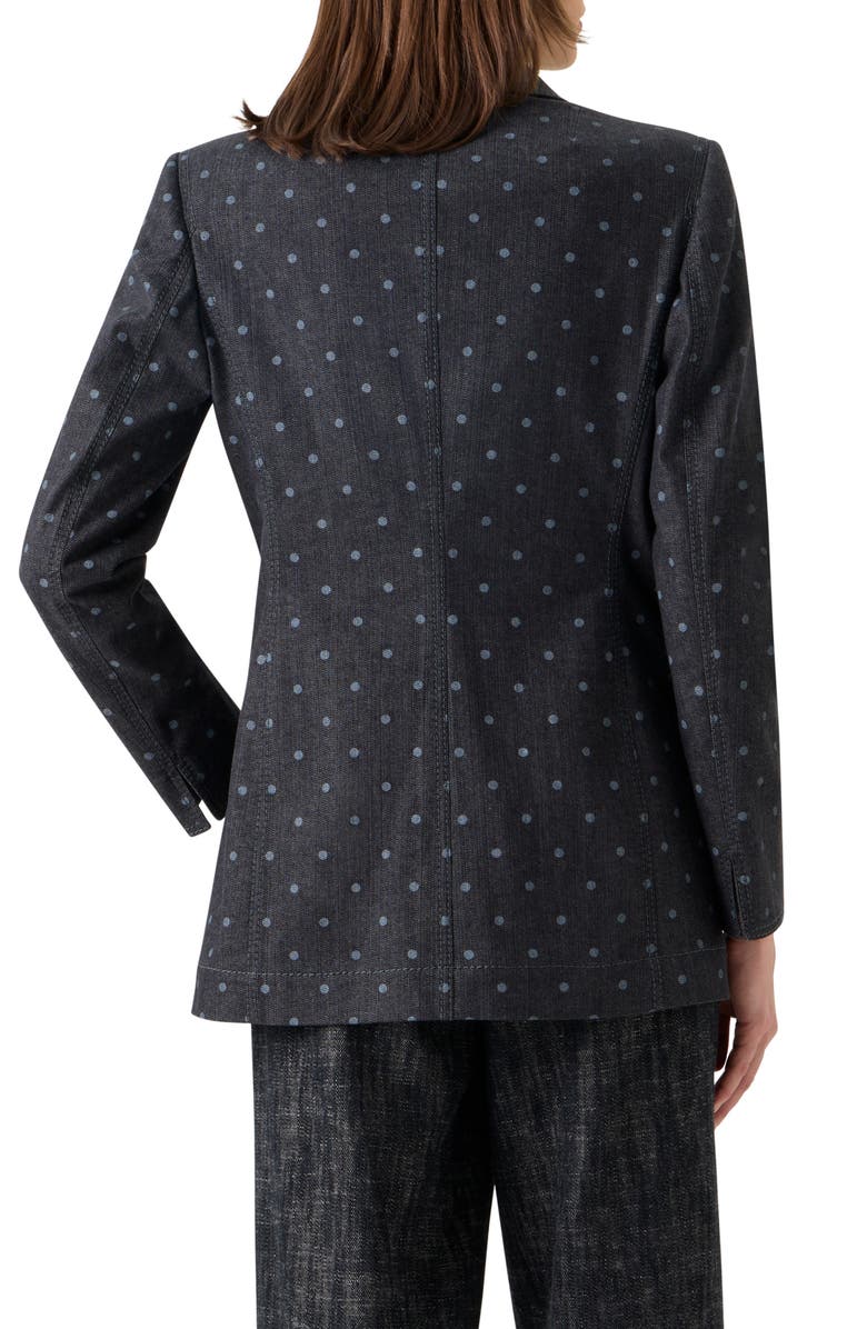 Akris punto Dots on Denim Blazer, Alternate, color, Black Denim