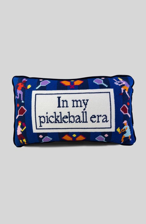 Pickleball Era Needlepoint Pillow