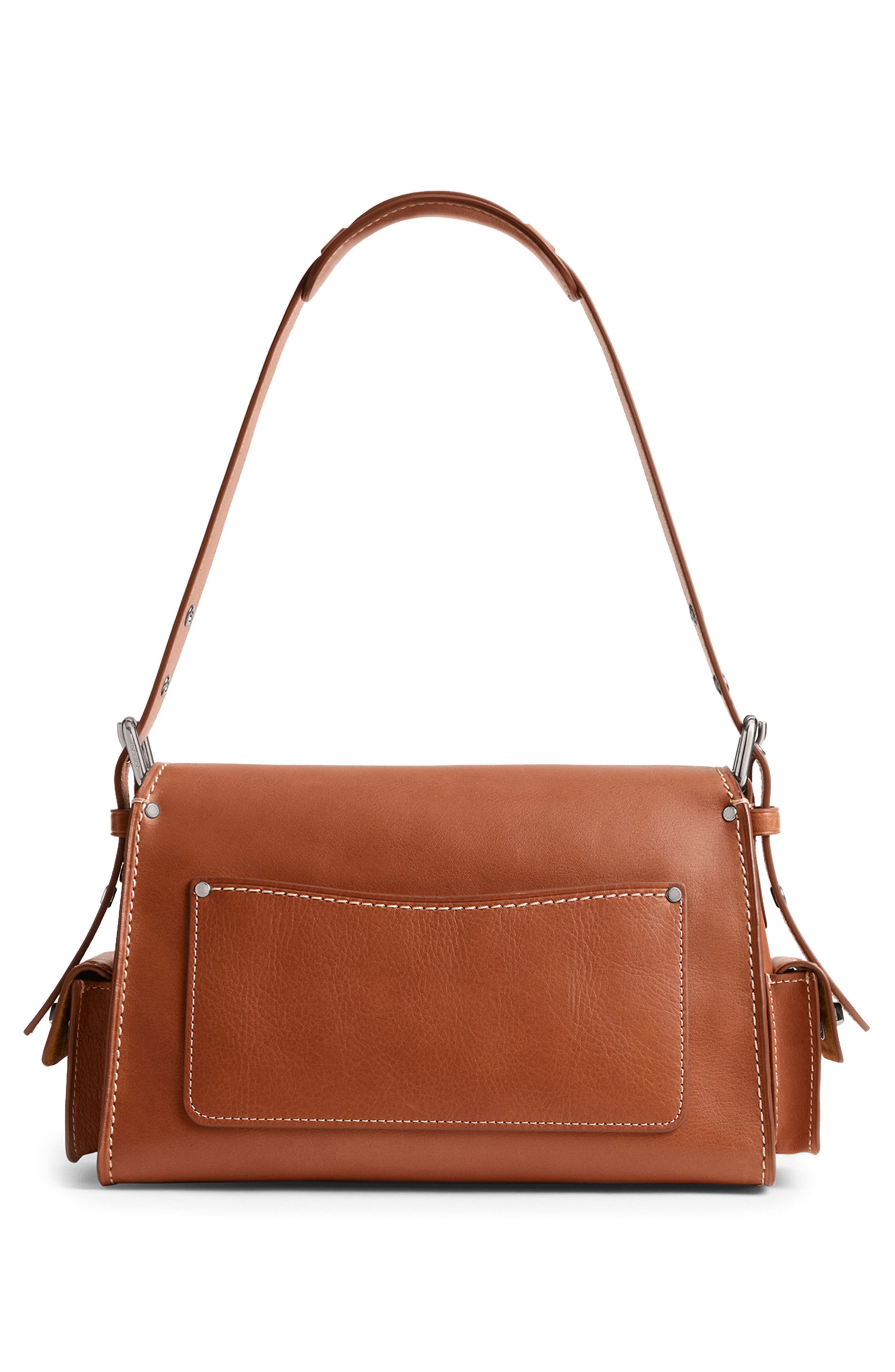 COACH Western Tabby Soft Cargo Leather Shoulder Bag, Alternate, color, Lh/Burnished Amber