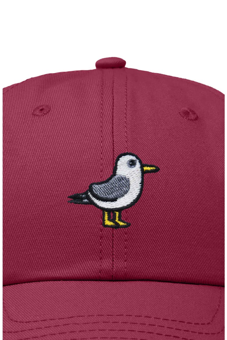 Seagull Embroidered Everyday Cap, Alternate, color, Maroon