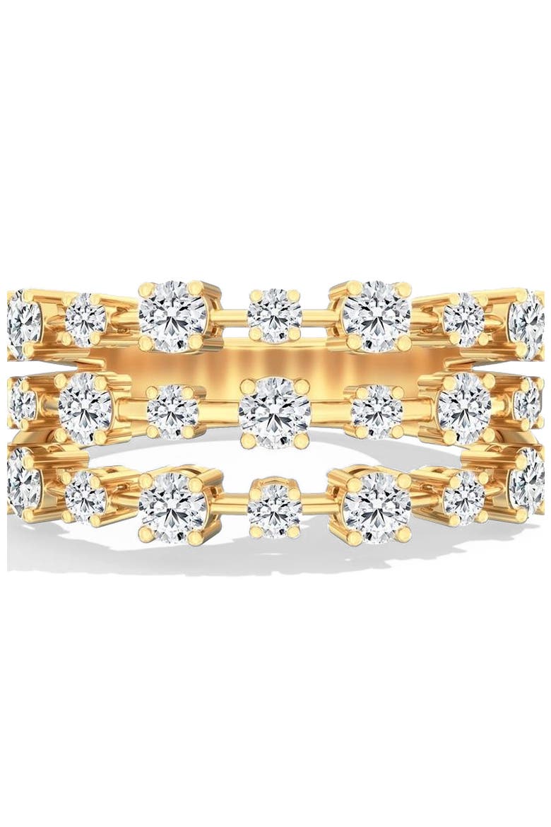 Orbit Three Row Lab Diamond Ring in 14K, Main, color, Yellow Gold