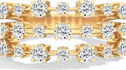 Everlee Orbit Three Row Lab Diamond Ring in 14K
