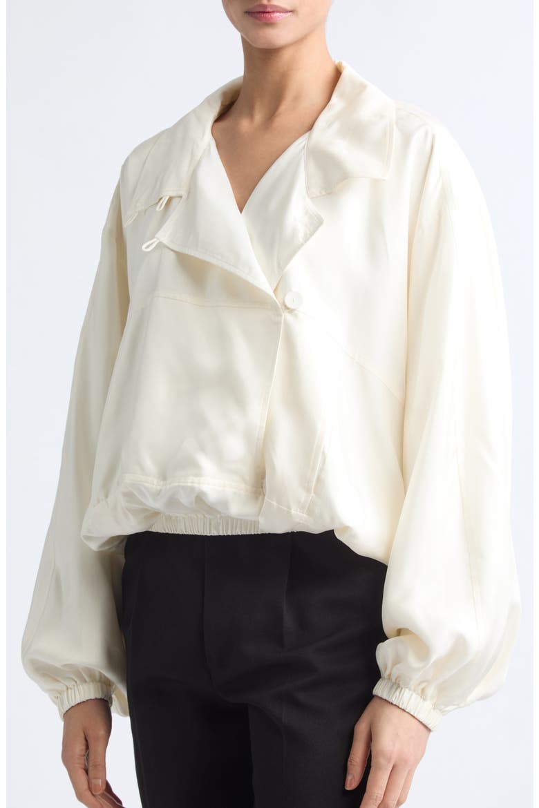 Silk Anorak, Alternate, color, CREAM