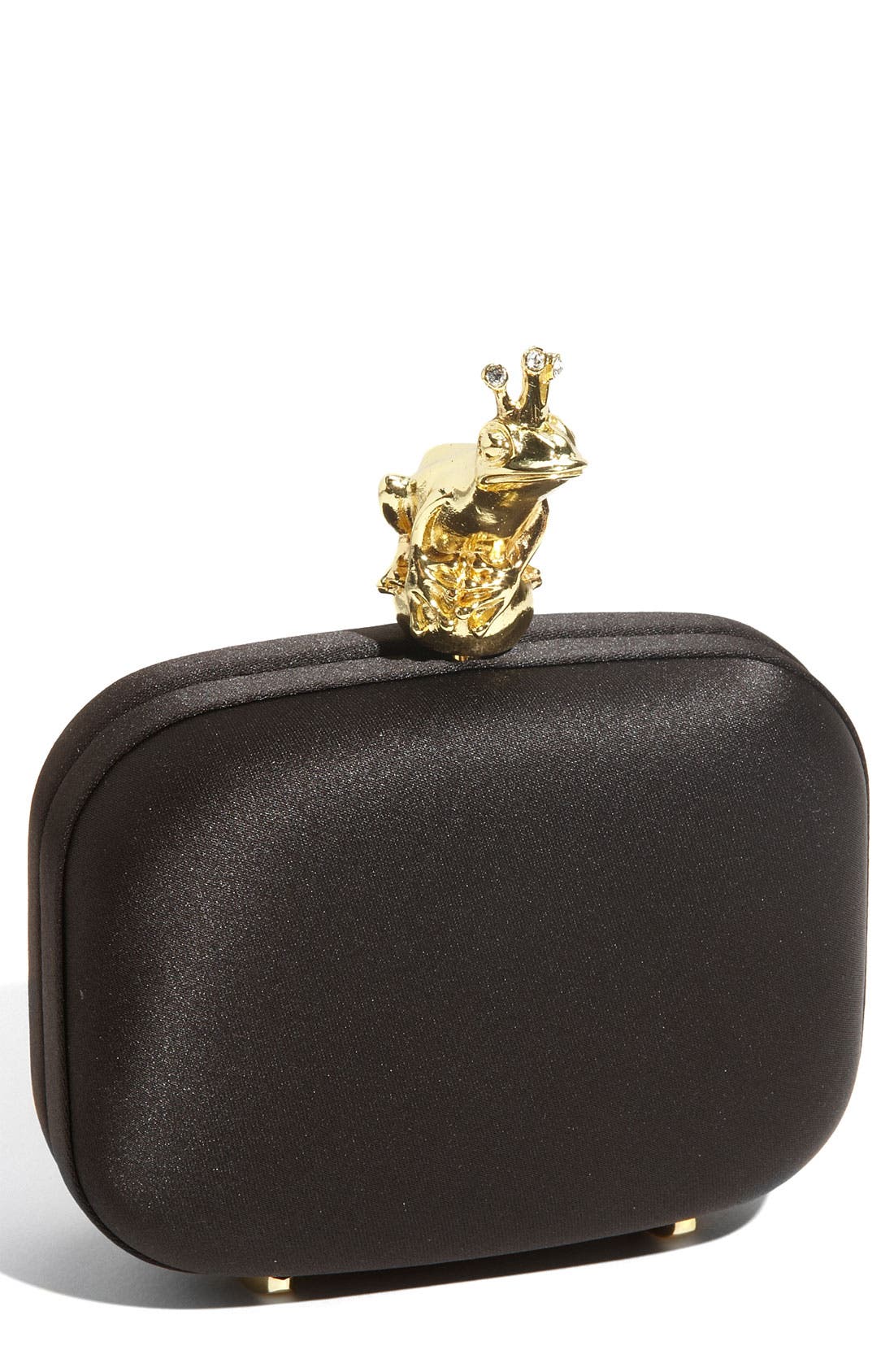 'Prince Charming' Box Clutch, Main, color, BLACK