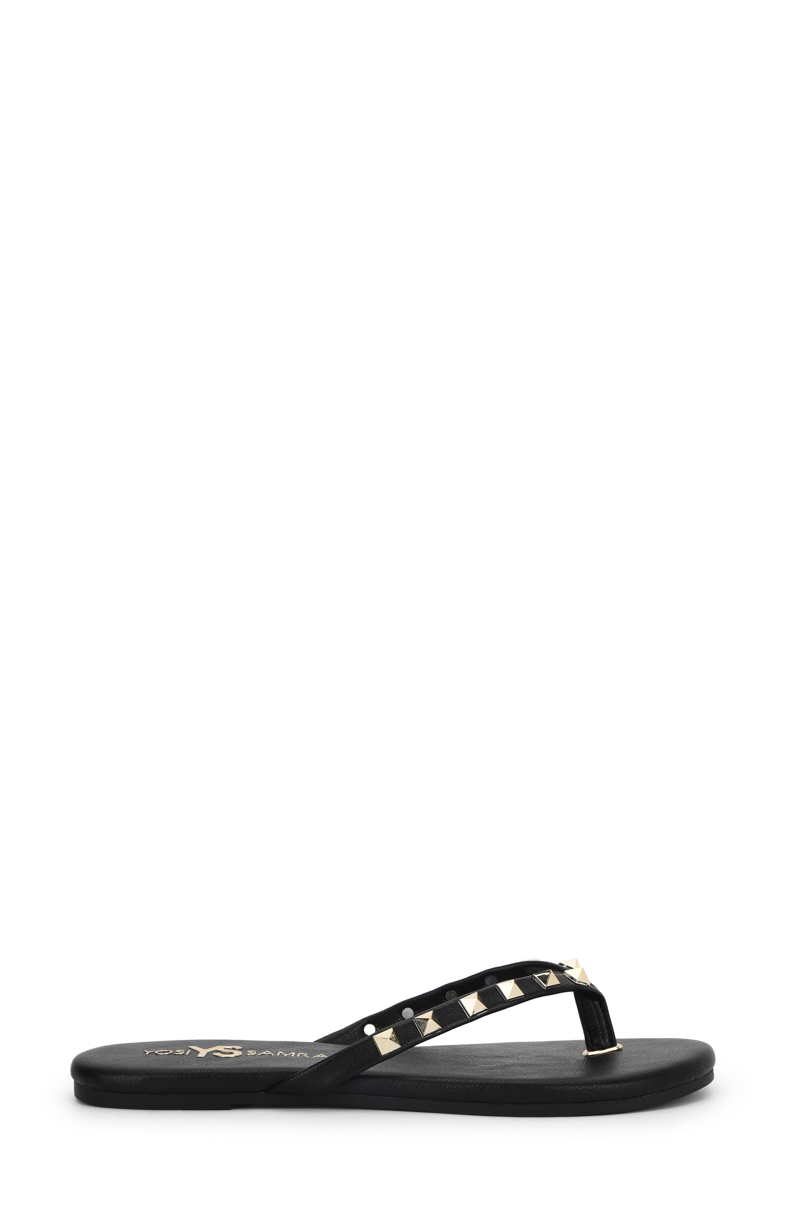 Yosi Samra Rivington Stud Flip Flop, Alternate, color, Black