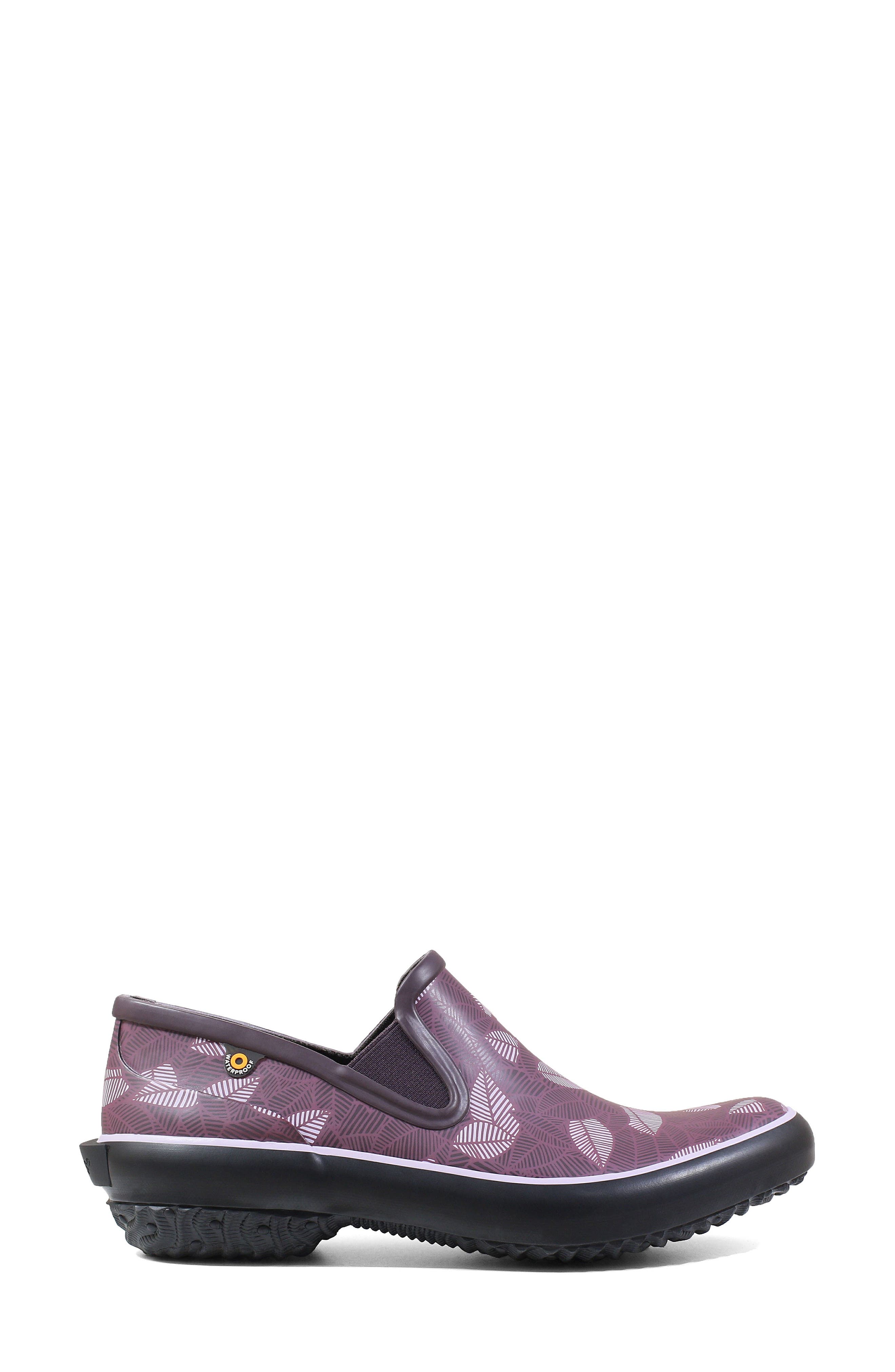 Patch Waterproof Slip-On Sneaker, Alternate, color, RAISIN