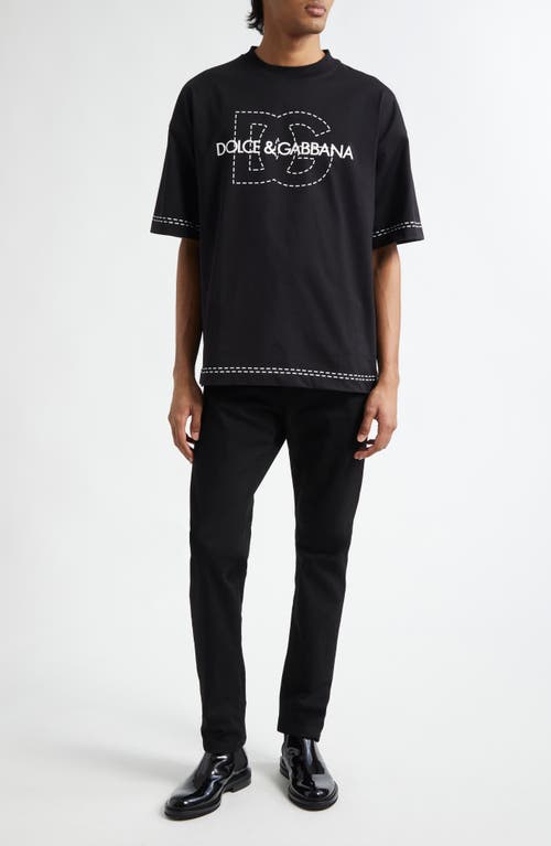 Dolce & Gabbana Dolce&gabbana Stampa Logo Graphic T-shirt In N0000 Nero