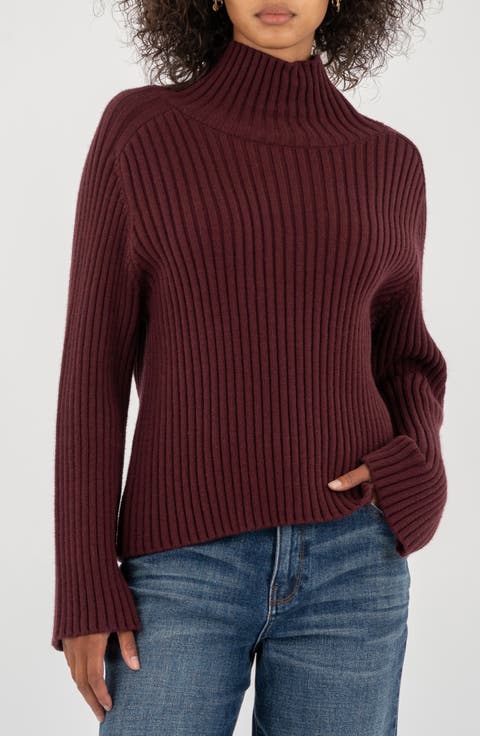 Hera Mock Neck Rib Sweater
