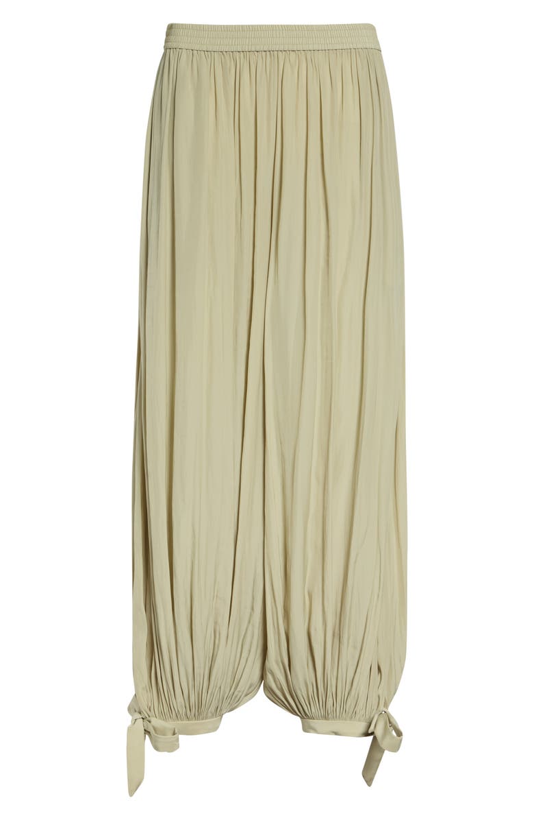 Chloé Washed Satin Bloomer Pants, Alternate, color, Hay Green
