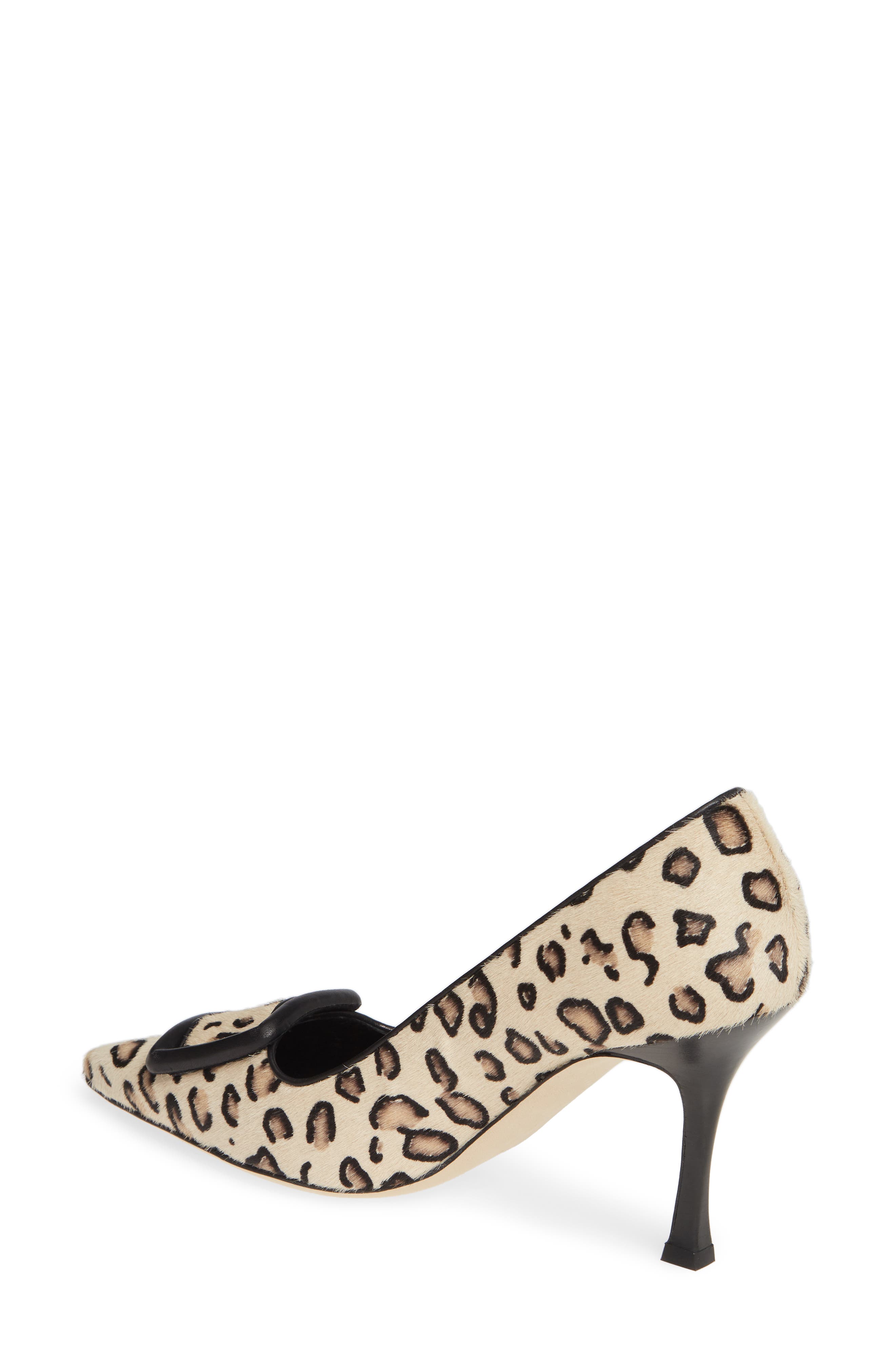 Manolo Blahnik Maysale Leopard Print Genuine Calf Hair Pump, Alternate, color, 
