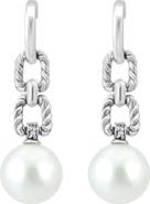 EFFY Diamond & 8-9mm Freshwater Pearl Drop Earrings