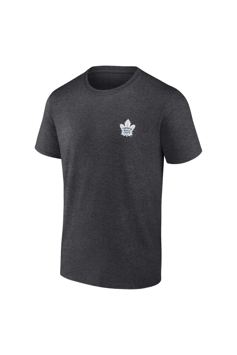 Men's Fanatics Branded Heather Charcoal Toronto Maple Leafs Backbone T-Shirt, Alternate, color, Heather Charcoal