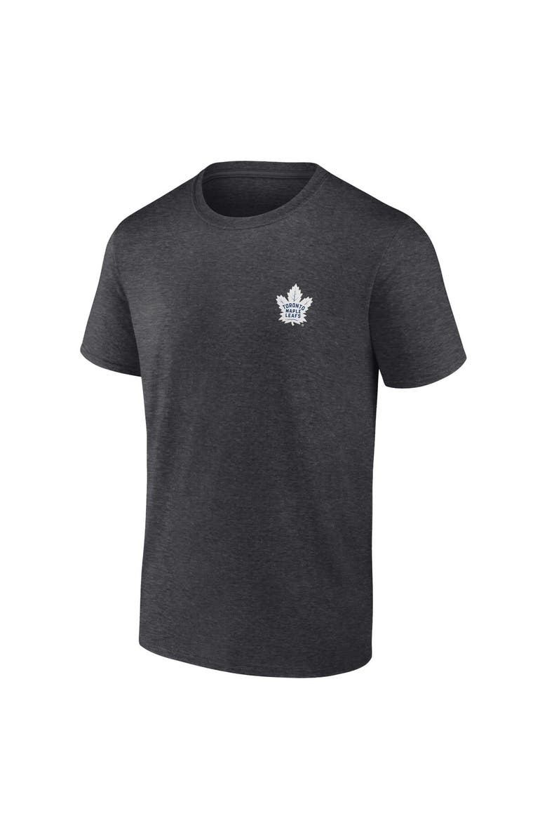 FANATICS Men's Fanatics Branded Heather Charcoal Toronto Maple Leafs Backbone T-Shirt, Alternate, color, Heather Charcoal
