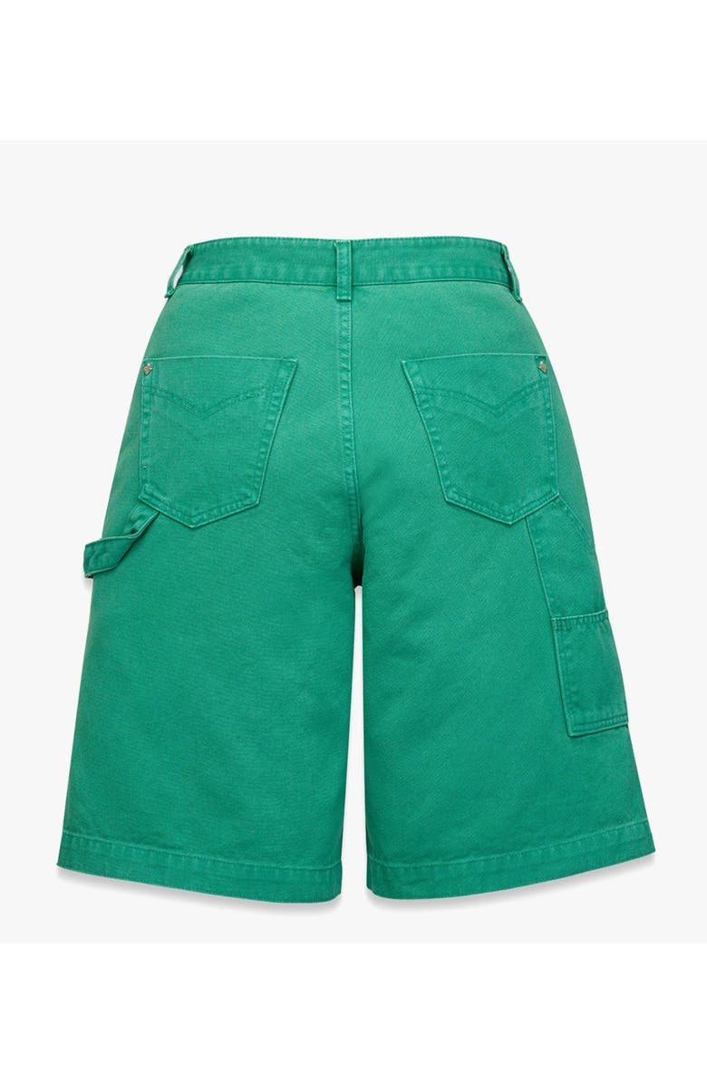 MCM X KASINA Bandana Monogram Shorts in Denim Jacquard, Alternate, color, Green