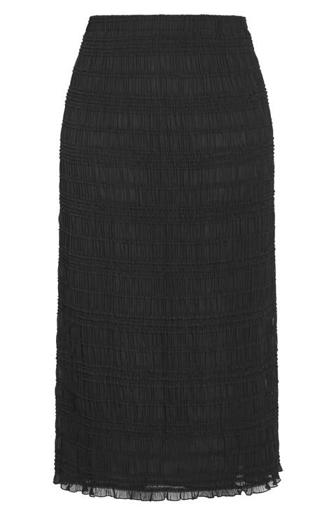 Emelia Smocked Midi Skirt