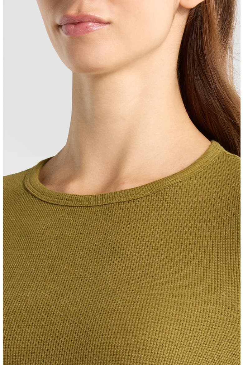 Long Sleeve Waffle T-Shirt, Alternate, color, FATIGUE