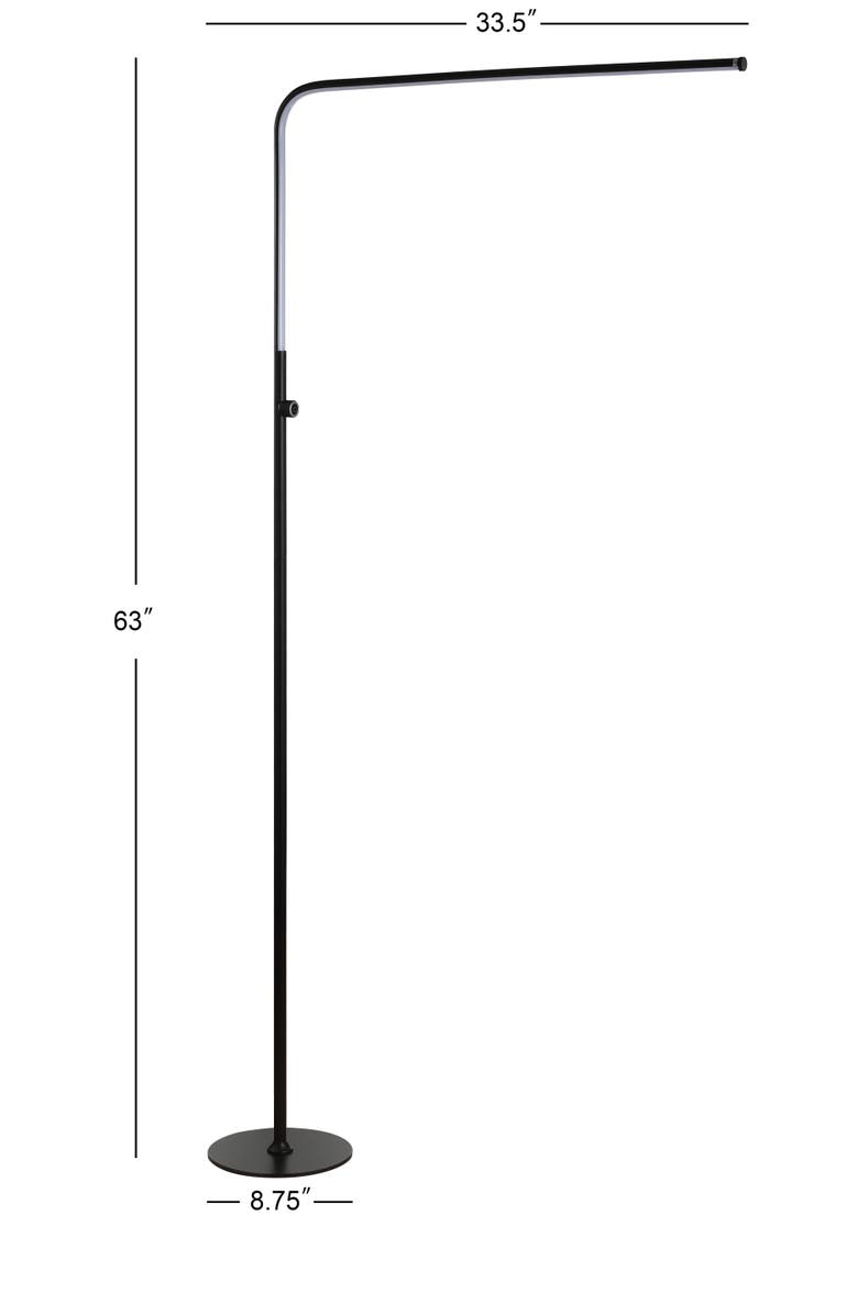 JONATHAN Y Natalie 63" LED Integrated Floor Lamp, Alternate, color,