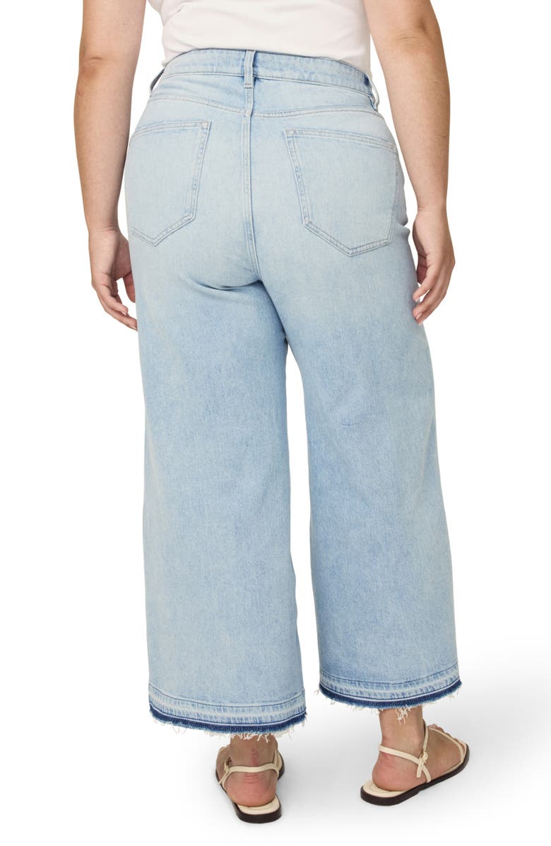 WARP+WEFT ICN Release Hem High Waist Ankle Wide Leg Jeans, Alternate, color, 