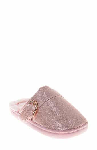 Brooch Faux Fur Lined Slipper