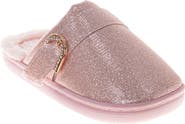 BADGLEY MISCHKA Brooch Faux Fur Lined Slipper