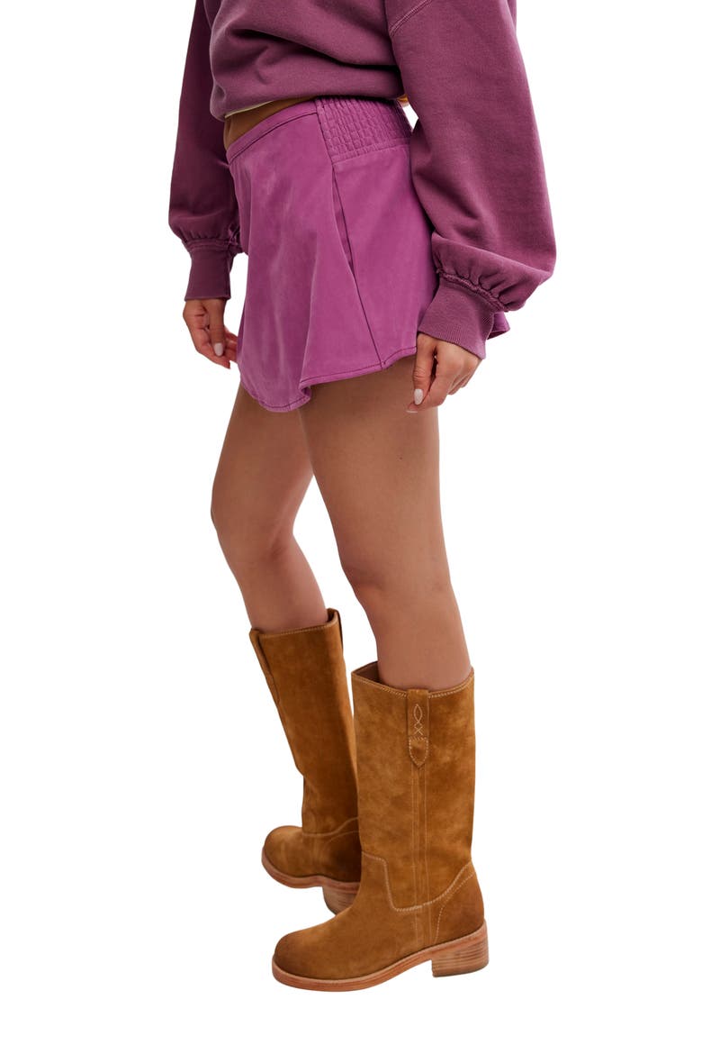 Paradise Found Faux Suede Skort, Alternate, color, MULBERRY