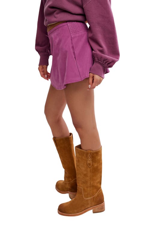 Free People Paradise Found Faux Suede Skort In Purple