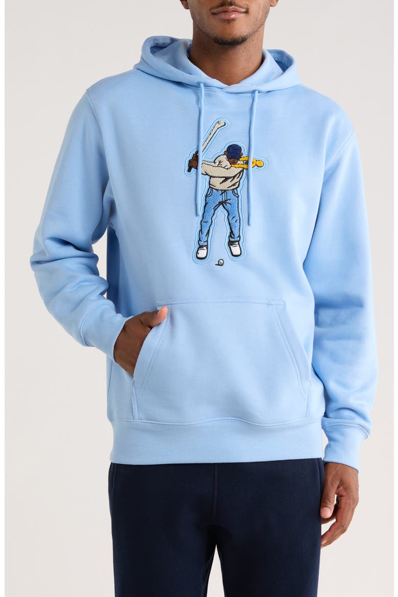 Swingman Core Fleece Hoodie, Main, color, POLARIS BLUE